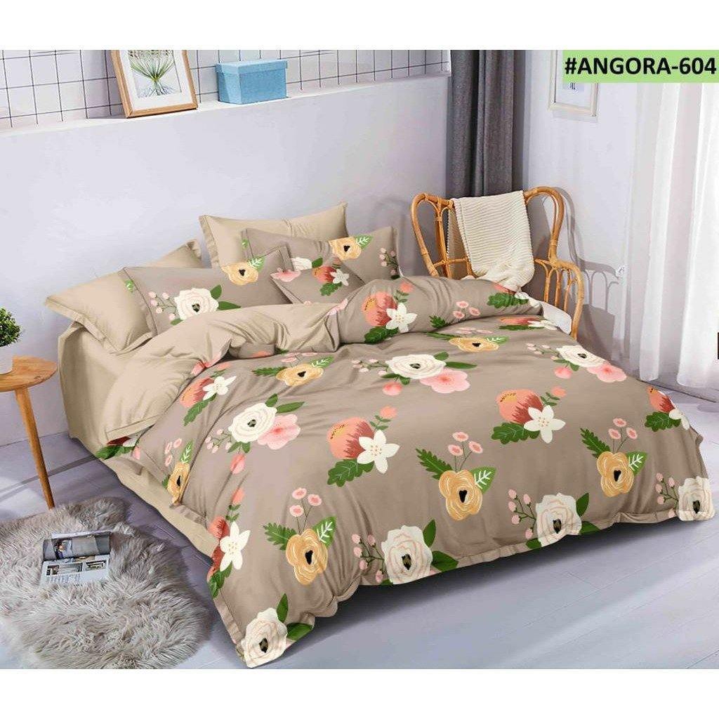 Cosee Double Bed Printed Comforter | Brown Colour with flowers and Leaves