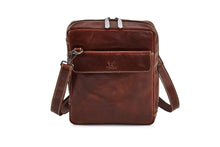 Load image into Gallery viewer, Kilimanjaro Unisex Cross Body Bag - Brandy - 100% Original Leather - Tailor Your Story
