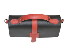 Load image into Gallery viewer, Leather Cross Body Bag - Black &amp; Red - Tailor Your Story
