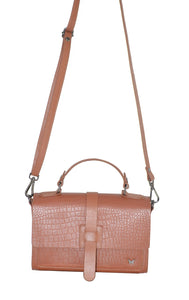 Leather Cross Body Bag - Tan - Tailor Your Story