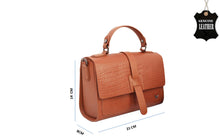 Load image into Gallery viewer, Leather Cross Body Bag - Tan - Tailor Your Story
