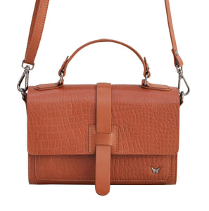 Leather Cross Body Bag - Tan - Tailor Your Story