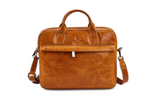 Load image into Gallery viewer, Laptop Leather Bag - Honey - Tailor Your Story
