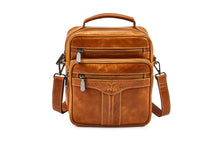 Load image into Gallery viewer, Unisex Cross Body Leather Bag - Honey - Tailor Your Story
