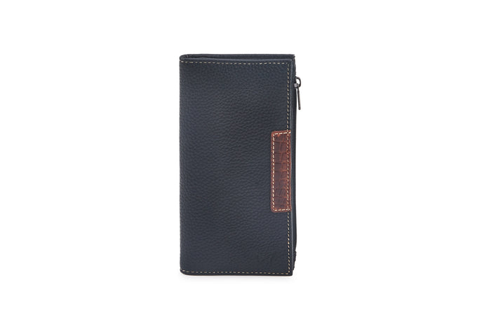 Vertical Wallet for Women - Black & Brandy Combo - Tailor Your Story