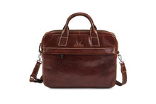 Load image into Gallery viewer, Laptop Leather Bag - Brandy - Tailor Your Story
