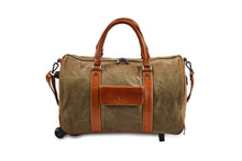 Load image into Gallery viewer, Canvas Khaki Trolley Bag - Tailor Your Story
