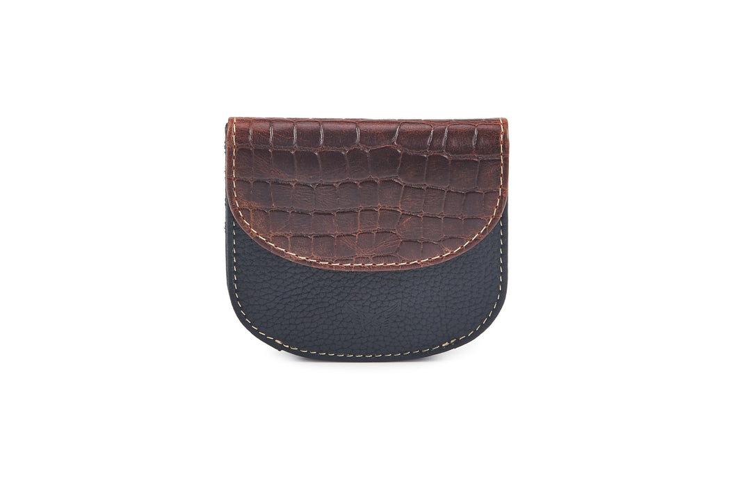 Coin & Currency purse - Wallet Batua - Black & Brandy - Tailor Your Story