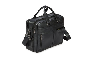 All purpose  Leather Travel Bag - Black - Tailor Your Story