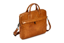 Load image into Gallery viewer, Laptop Leather Bag - Honey - Tailor Your Story
