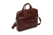 Load image into Gallery viewer, Laptop Leather Bag - Brandy - Tailor Your Story

