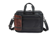 Load image into Gallery viewer, Multipurpose Convertible Leather Bag - Black &amp; Brandy - Tailor Your Story
