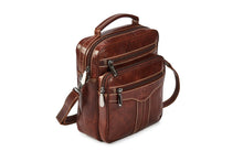 Load image into Gallery viewer, Unisex Cross Body Leather Bag - Brandy - Tailor Your Story
