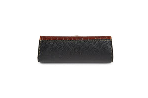 Loop Sunglass Case - Black & Brandy - Tailor Your Story