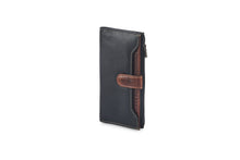 Load image into Gallery viewer, Vertical Wallet with flap - Black &amp; Brandy - Tailor Your Story
