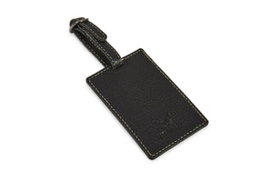 Leather Luggage Tag - Black - Tailor Your Story