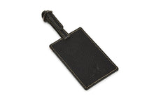 Load image into Gallery viewer, Leather Luggage Tag - Black &amp; Brandy - Tailor Your Story
