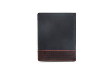 Load image into Gallery viewer, Leather Folder - Black with Brandy Croco Combination - Tailor Your Story
