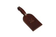 Load image into Gallery viewer, Genuine Leather Luggage Tag - Curved - Brandy - Tailor Your Story
