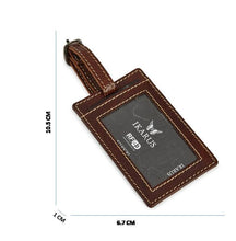 Load image into Gallery viewer, Leather Luggage Tag - Brandy - Tailor Your Story
