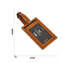 Load image into Gallery viewer, Leather Luggage Tag - Honey - Tailor Your Story
