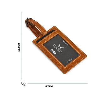 Leather Luggage Tag - Honey - Tailor Your Story