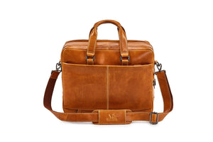 All purpose Leather Bag - Honey - Tailor Your Story