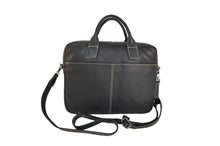 Load image into Gallery viewer, Laptop Leather Bag - Black &amp; Brandy - Tailor Your Story
