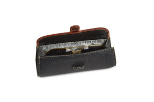 Loop Sunglass Case - Black & Brandy - Tailor Your Story