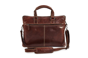 Office Laptop Leather Bag for Daily Use - Brandy - Tailor Your Story