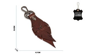 Leaf Design - Key Chain - Brandy - Tailor Your Story