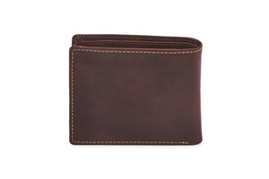 Men's Horizontal Trifold Wallet - Brandy - Tailor Your Story