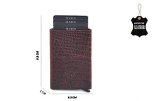 Load image into Gallery viewer, Card Holder - Brandy &amp; Croco - Tailor Your Story
