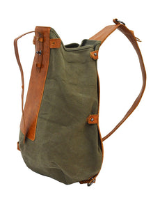 Leather Back Pack Bag - Canvas & Honey - Tailor Your Story