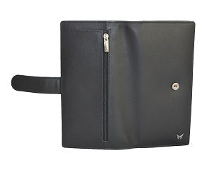 Ladies wallet with Flap - Black - Tailor Your Story