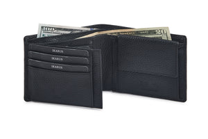 Men's Horizontal Trifold Wallet - Black - Tailor Your Story
