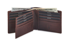 Load image into Gallery viewer, Men&#39;s Spacious Wallet - Brandy - Tailor Your Story
