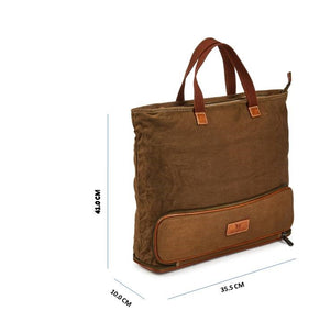 Daily Use Shopper Bag - Canvas Cognac - Tailor Your Story