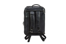 Load image into Gallery viewer, Multipurpose Convertible Leather Bag - Black &amp; Brandy - Tailor Your Story
