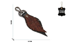 Load image into Gallery viewer, Leaf Design - Key Chain - Black &amp; Brandy - Tailor Your Story
