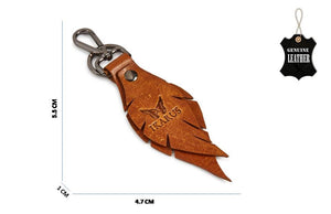 Leaf Design - Key Chain - Honey - Tailor Your Story