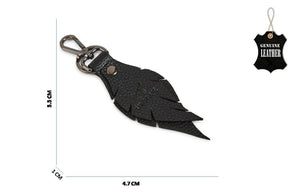 Leaf Design - Key Chain - Black - Tailor Your Story