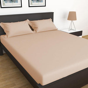 Fitted Bed Sheet|Queen Size |Browny Orange