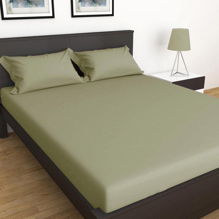 Fitted Bed Sheet|Queen Size |Light Green