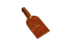 Load image into Gallery viewer, Genuine Leather Luggage Tag - Curved - Honey - Tailor Your Story
