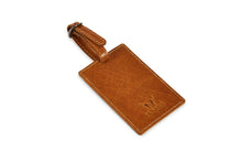 Load image into Gallery viewer, Leather Luggage Tag - Honey - Tailor Your Story
