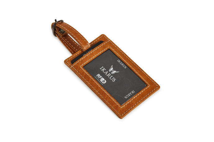 Leather Luggage Tag - Honey - Tailor Your Story