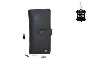 Ladies wallet with Flap - Black - Tailor Your Story