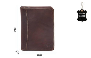 Leather Passport Holder - Brandy - Tailor Your Story