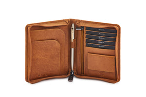 Leather Passport Holder - Honey - Tailor Your Story